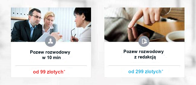 Jaki rozwód wybrać Wybór między szybkim pozwem rozwodowym w 10 minut a pozwem z redakcją na eRozwód.pl. Dwie opcje dostosowane do Twoich potrzeb – szybkie i proste rozwiązanie lub pełna pomoc profesjonalisty.